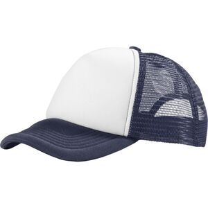 Bullet Trucker 5 Panel Cap / Navy/White